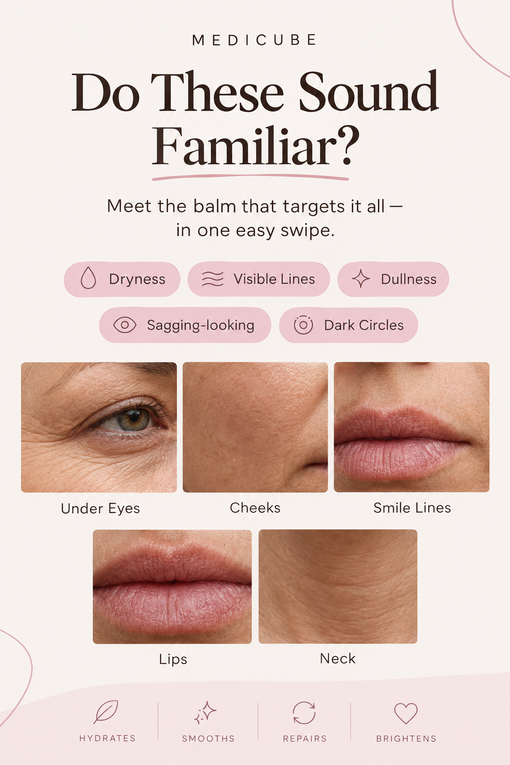 Medicube PDRN Pink Collagen Multi Balm Stick for Face – Hydrating, Brightening & Nourishing Skin Care